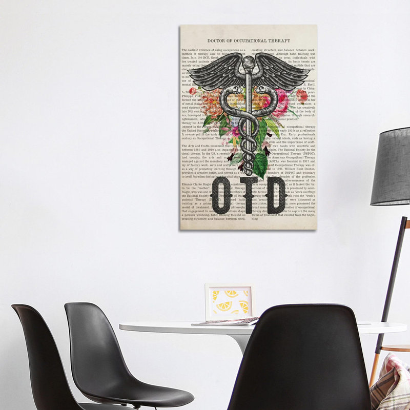 OTD, Doctor Of Occupational Therapy With Flowers by Aged Pixel - Wrapped Canvas Gallery-Wrapped Canvas Giclée