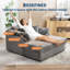 Méridienne surdimensionnée en velours côtelé avec porte-gobelets et port USB, canapé-lit de 60 po pour la chambre du salon-1201390763
