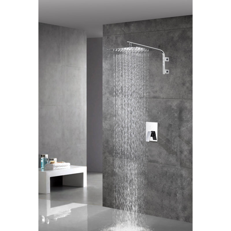 Robinet de douche avec valve et poignée levier, Chrome