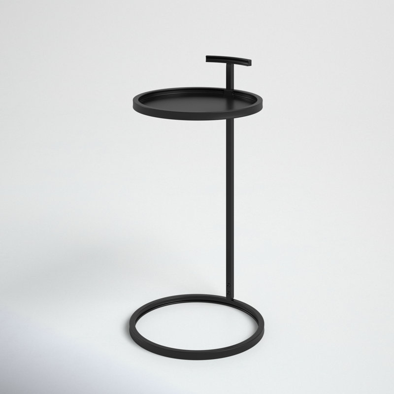 Table d'appoint Auzie, Noir, Diamètre de 12 po