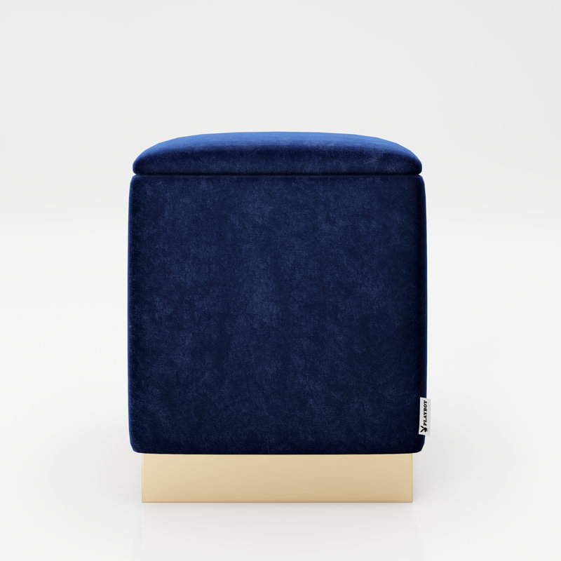 Manufactured Wood Accent Stool, Dark Blue