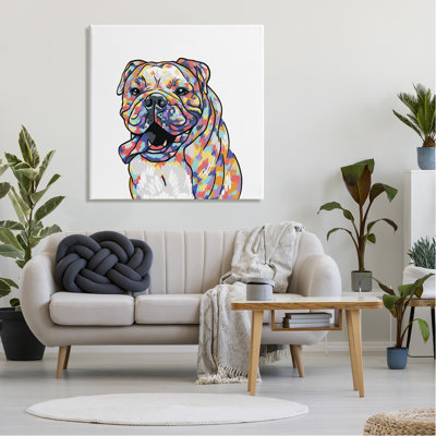 " Modern Happy Bulldog " by Masey St. Studios