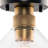 Avec 13.5 in. 1-Light Matte Black Industrial Flush Mount with Glass Shade