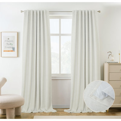 Rideaux occultants 100% naturels Goffredo pour chambre à coucher Double couche Drape Farmhouse