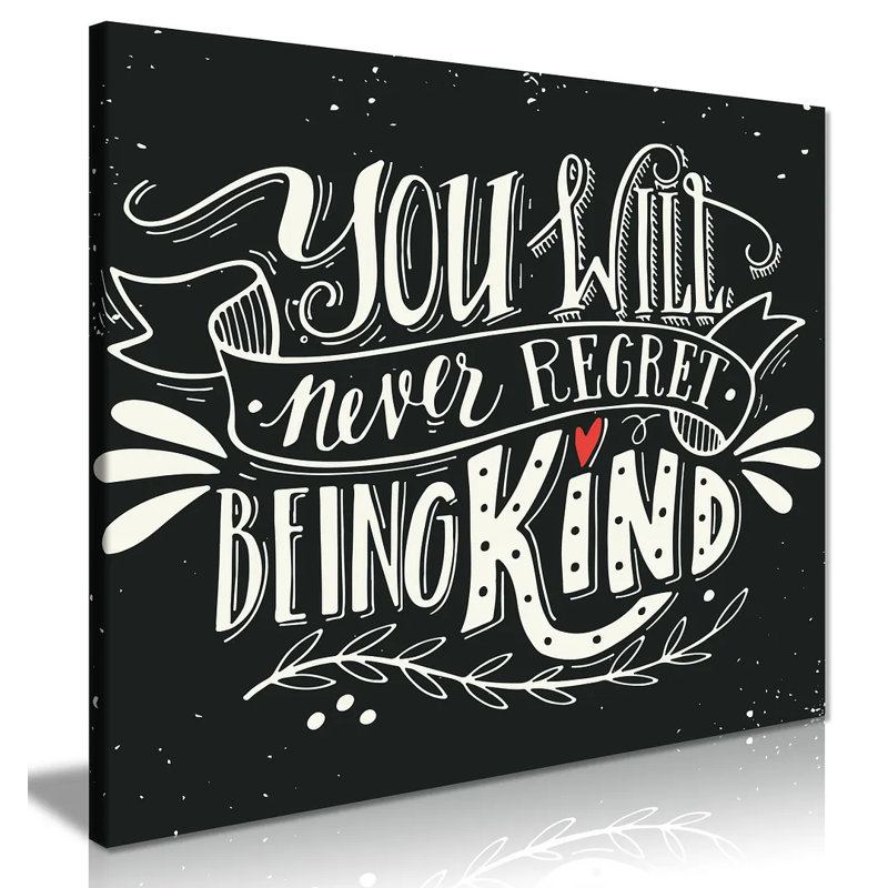 Be Kind - Wrapped Canvas Print, 31cm H x 31cm W