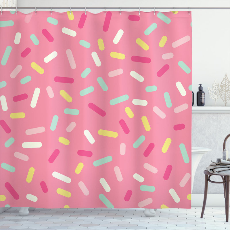Shower Curtain with Hooks Included, 75" H x 69" W
