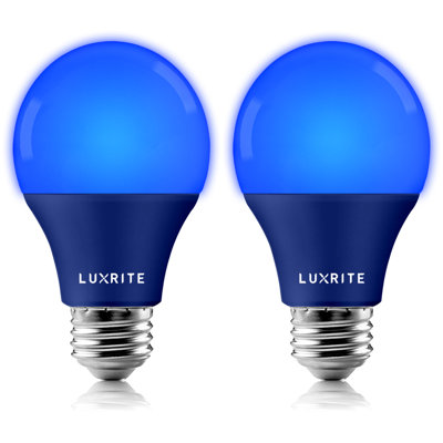 Ampoule DEL Luxrite A19 à DEL bleue de 60 W, non-intensité variable et homologuée UL