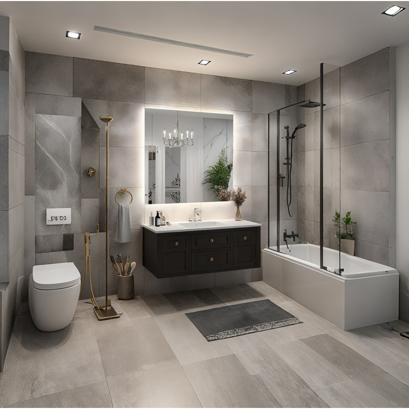 Lunara UL Certified Frameless Backlit LED Bathroom Vanity Mirror , Anti Fog Temper Glass 3 Year Warranty, 40" x 36"