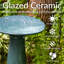 Rennes Glazed Ceramic Bird Bath - Turquoise