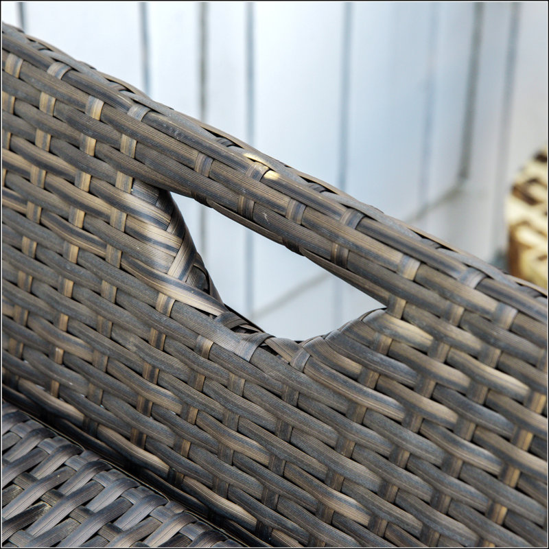 Banc de rangement pour patio en osier 27 gallons
