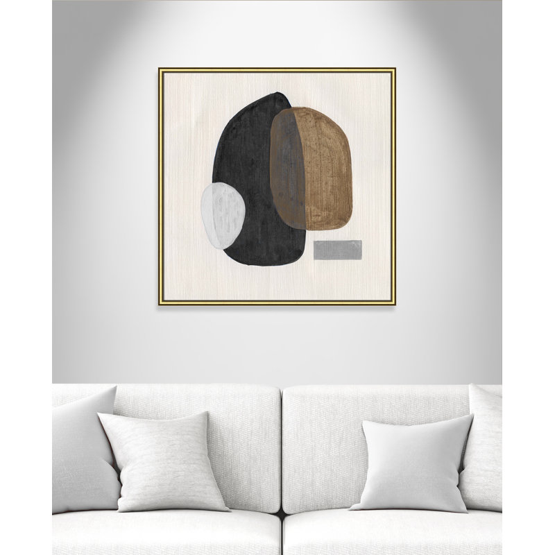 Inola Neutral Stones III Wall Art, 33.25" H x 33.25" W, Gold