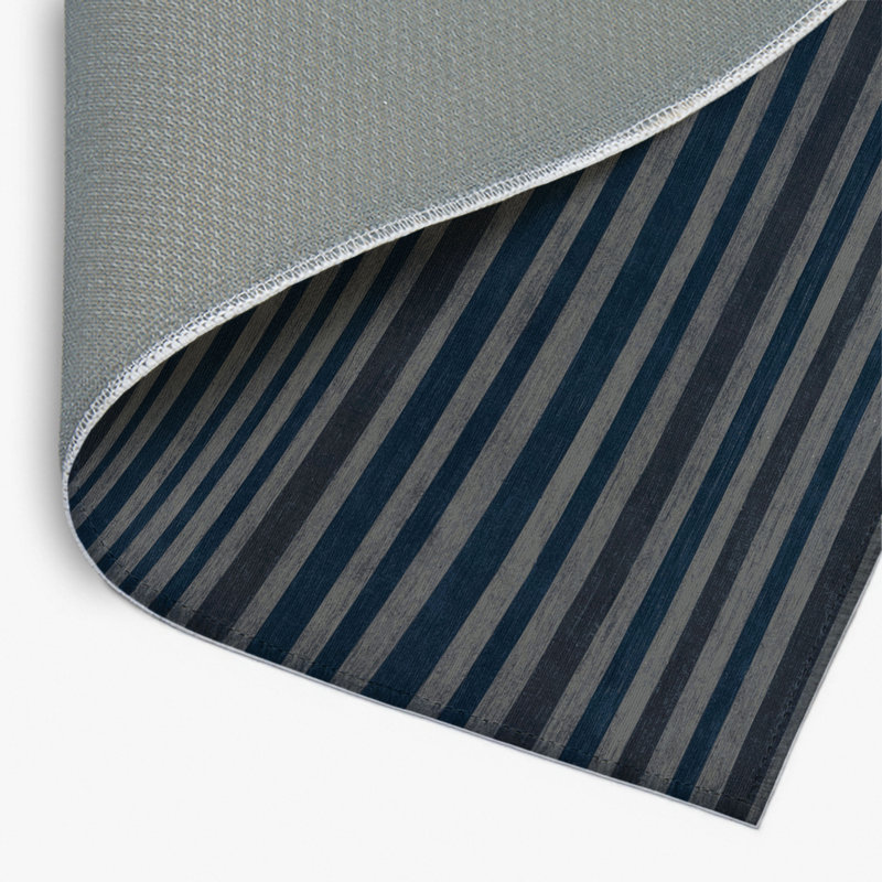 HorizontalStripes Gray Indoor and Outdoor Area Rug, Rectangle 2' x 3'