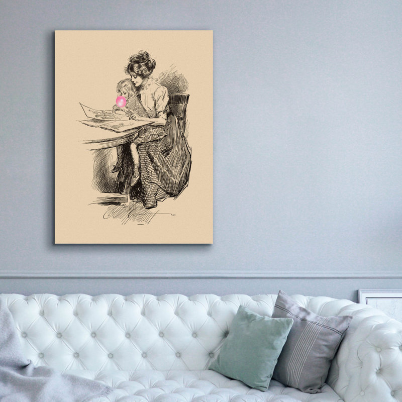 «Victorian Lady Misbehaving 6» par Alicia Longley, art mural sur toile, 40 po x 54 po, H 54 po x l 40 po