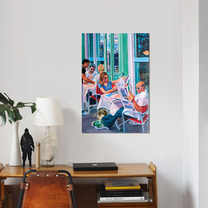 « dimanche matin », reproduction sur toile, H 12 po x l 8 po x P 0,75 po, Toile tendue, Pas de tapis