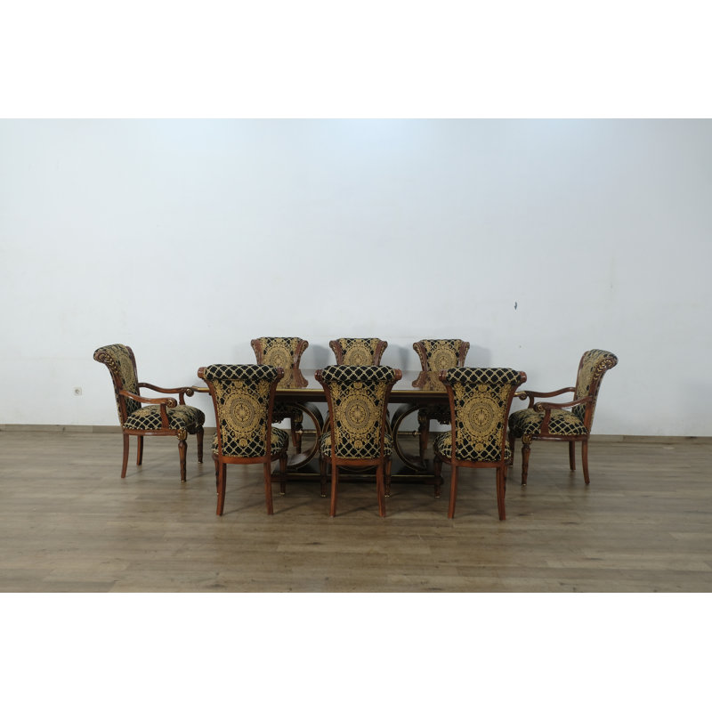 11 - Piece Raffaello Dining Set, Black/Gold