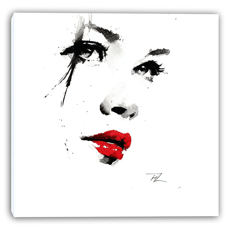Crimson Whisper Wrapped Canvas Wall Art