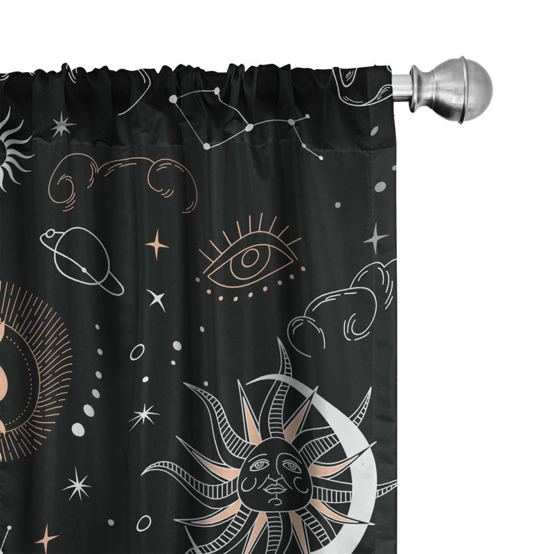 Annelieke Semi Sheer Curtain Pair, 28" W x 84" H