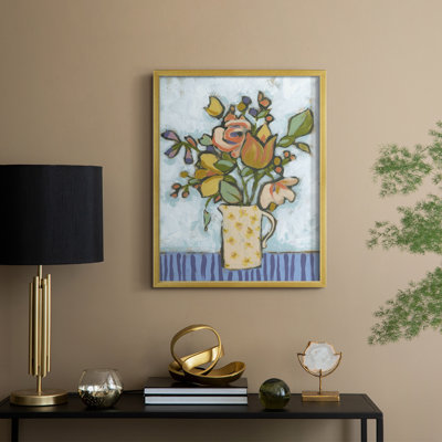 «Candy Color Bouquet I», reproduction encadrée - bois massif
