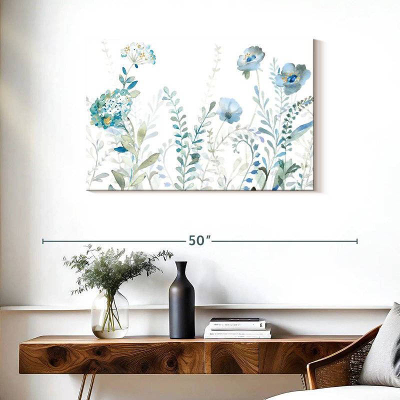 Harnek Blues Of Summer V, 24" H x 36" W