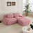 Boneless L-Shaped Modular Sofa Luxurycorduroy Fabric Fabric 32D High-Resilience Sponge For Living Rooms Bedroom-1792351885