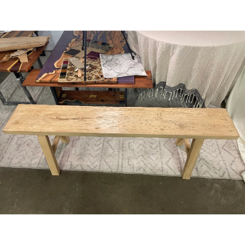 Banc en bois massif Dusen, H 20 po x l 10 po x P 72 po