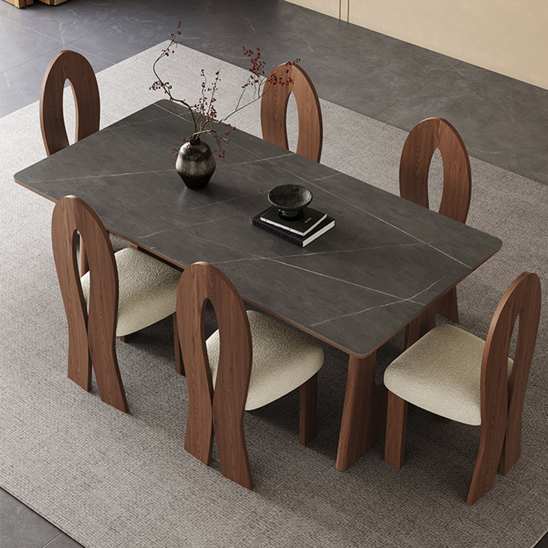 Ensemble de table de salle à manger luxueuse de style italien, H 29,5 po x L 70,8 po x l 31,5 po