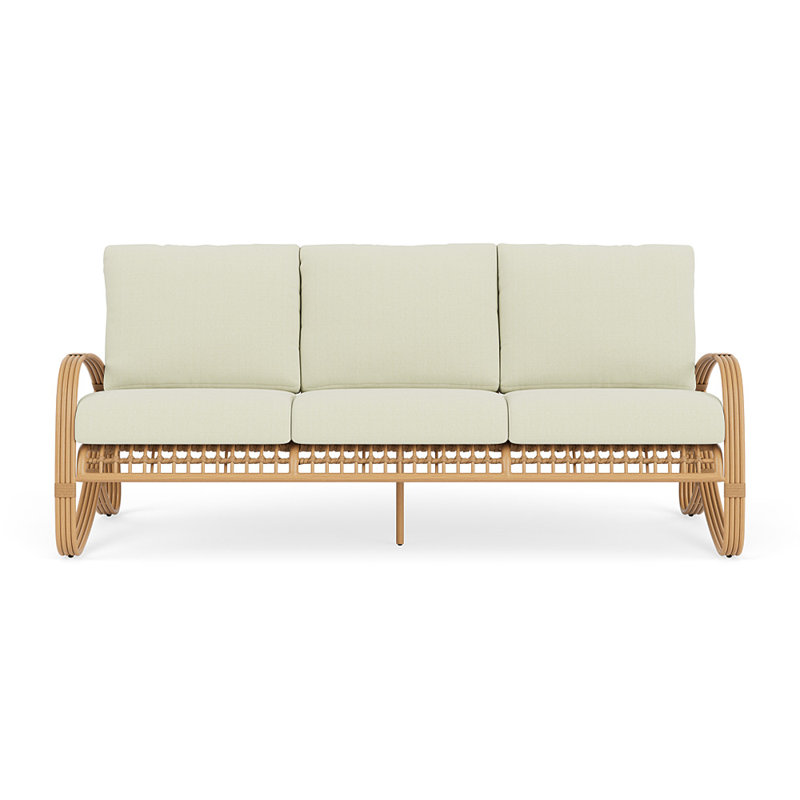 Riviera Outdoor 3 - Seat Patio Sofa, Bamboo Bay Meadow
