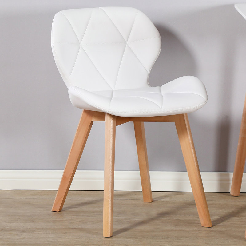 46.5cm H Chair, Faux Leather White