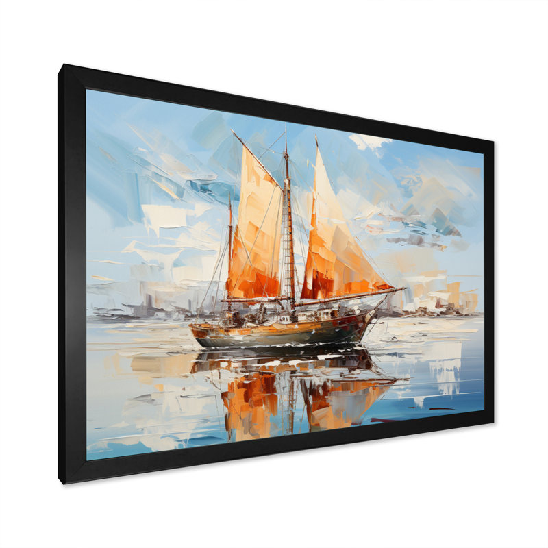 Impression sur toile Tyquan Boat Vibrant voyages I, H 30 po x l 40 po x P 1,5 po, Cadre simple noir