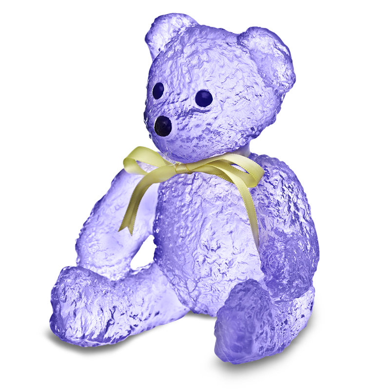 Serge Mansau Animals Decorative Object, 5.9" H x 3.5" W x 4.5" D, Violet