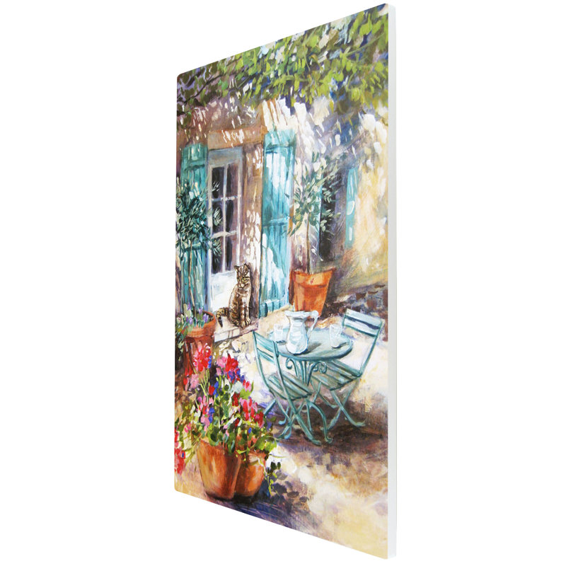 Judith Yates Courtyard Cat Ceramic Picture Tile 300X200