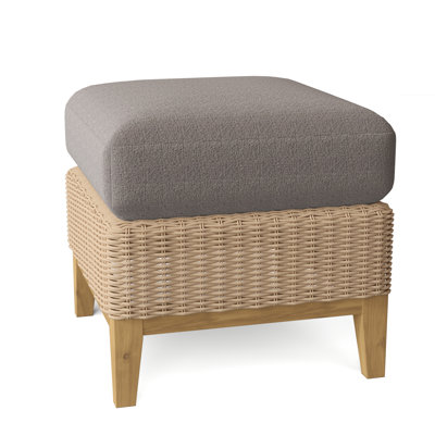 Frances Outdoor Teak Ottoman