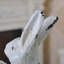 Ensemble de 2 serre-livres Vintage Lapin - résine blanche patinée avec base en fonte lourde, décor rustique