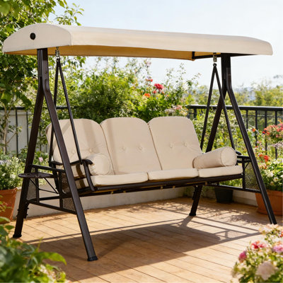 3-Seat Patio Swing Chair