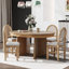 Ensemble de salle à manger extensible 5 pièces avec table ovale et chaises en rotin Maximili-115283130