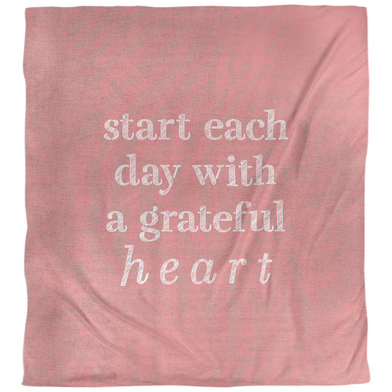 Housse de couette simple à citation gratitude, Housse de couette pour très grand lit, Rouge / Blanc