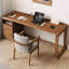 Bureau de direction rectangulaire brun en bois massif avec 3 tiroirs, bureau-118374707-118374705