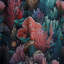 Coral Reef Tropical Pattern - Floral Curtain - Velvet Room Darkening - 1 panel-107598328