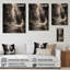 «Black and White Canyon Calm», art mural bois de pin sur bois de pin naturel-1132248057