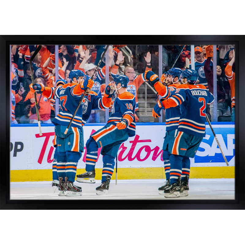 2025 Oilers Celebration 20 x 29, toile encadrée 2025, séries éliminatoires