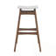 Wood Backless Stools Set Of 2 With Footrest