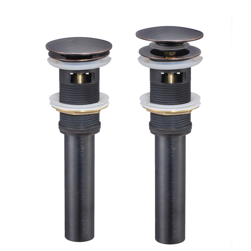 2.6'' W Pop-Up Bathroom Sink Drain, Oil Rubbed Bronze