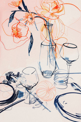 Floral Still-Life Print, Size, Format, Frame Color