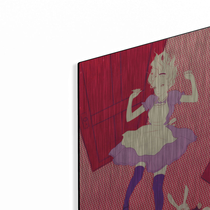 Red Barrel Studio® «Alice Falling» par Sai Tamiya, art mural en métal, MTL-1117, H 16 po x l 12 po
