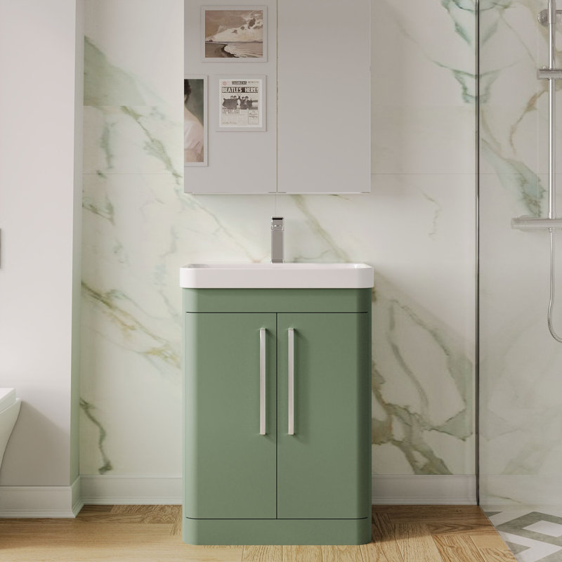 Parade 607 mm Bathroom Vanity, Satin Green