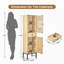 Armoire de coin en coin avec 2 portes, 1 commode et 6 tablettes