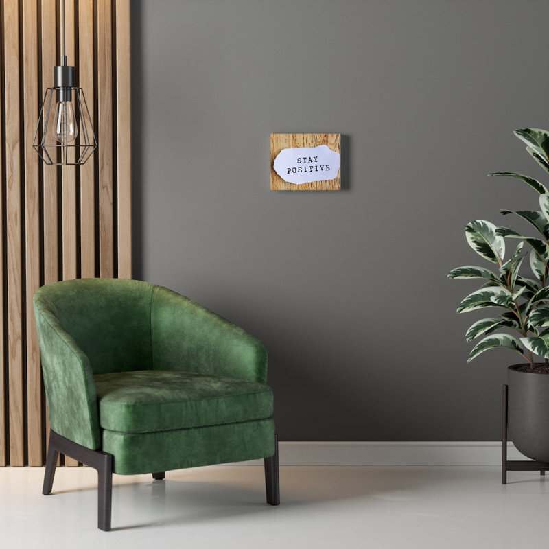 Stay Positive - Wrapped Canvas Print, 30cm H x 46cm W
