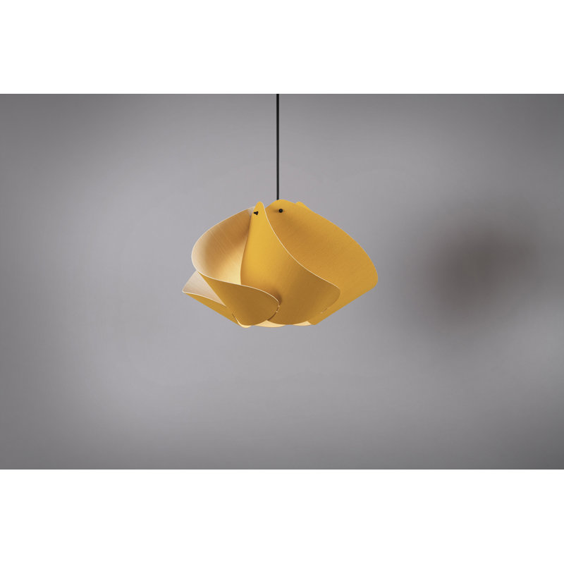 Luminaire suspendu Matilda, H 10,6 po x l 17,4 po x P 17,4 po, Ocre