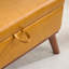 Grand repose-pieds avec rangement, table basse rectangulaire de style Mid-Century de 31 po avec fonction de levage du couvercle, hauts pieds en bois, repose-pieds surdimensionnés pour le salon, le bureau-75940082-75940083
