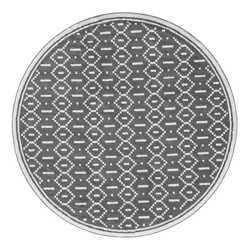 Ivy Bronx Begna Nathanyl Rug Gray, Round 10'